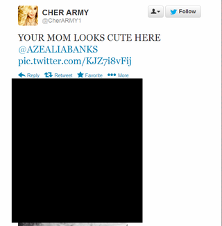 Illustration for article titled I have no words: Racist Psycho Idiot Tweets Photo of Lynching To Azealia Banks -GRAPHIC IMAGES WARNING